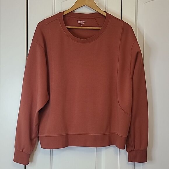 Athleta Crewneck Sweatshirt Burnt Red Size XL - Picture 2 of 10